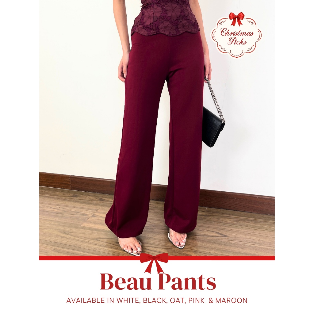 With Love The Brands | BEAU PANTS | Celana Panjang Wanita | Celana Kantor | Celana Highwaist | Celan