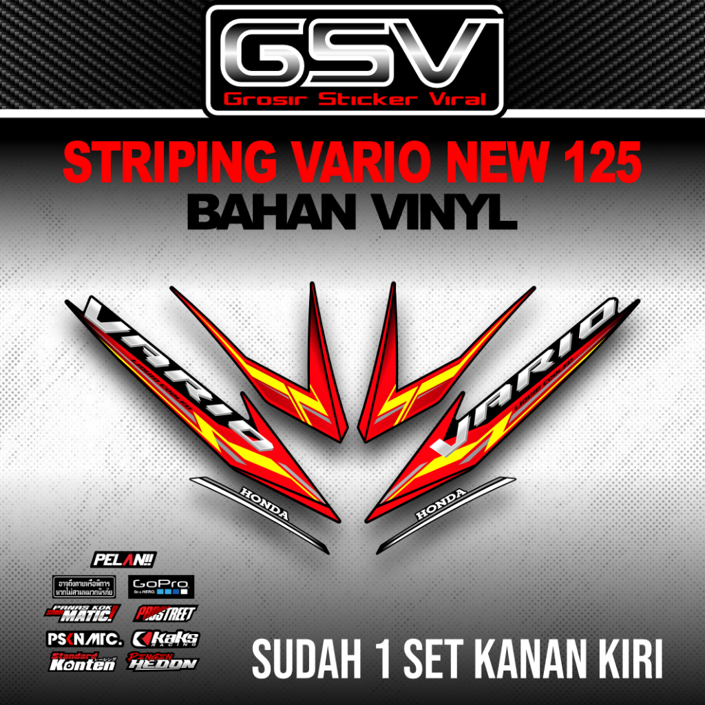 STRIPING HONDA VARIO 125 NEW 2024/2025  STICKER VARIO 125i GEN 2 VARIASI STIKER 125 ORIGINAL