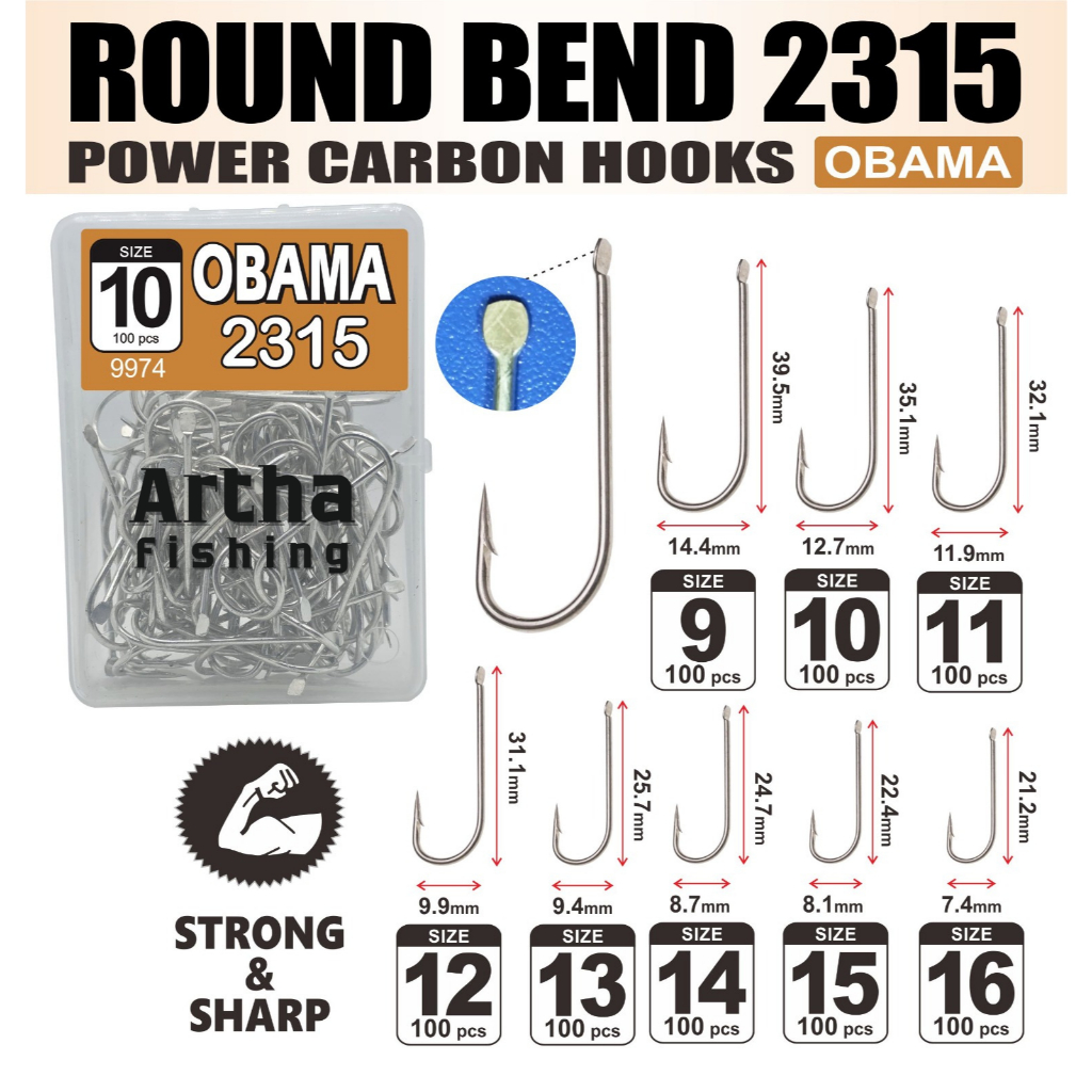 KAIL KENZI OBAMA POWER CARBON 2315 (NB: Mata kail Tidak Berlobang)