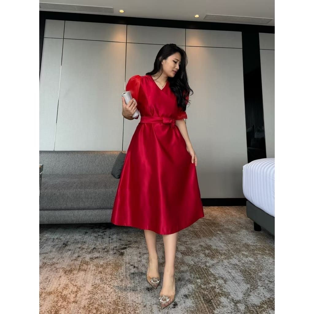 Dress Wanita Model Terbaru Bahan Organza