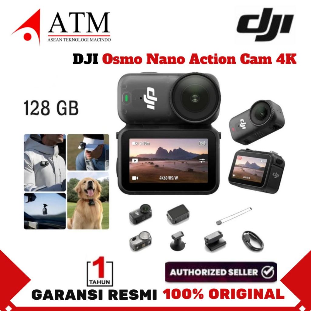 DJI Osmo Nano Action Cam 4K / DJI Nano Action Camera Garansi Resmi