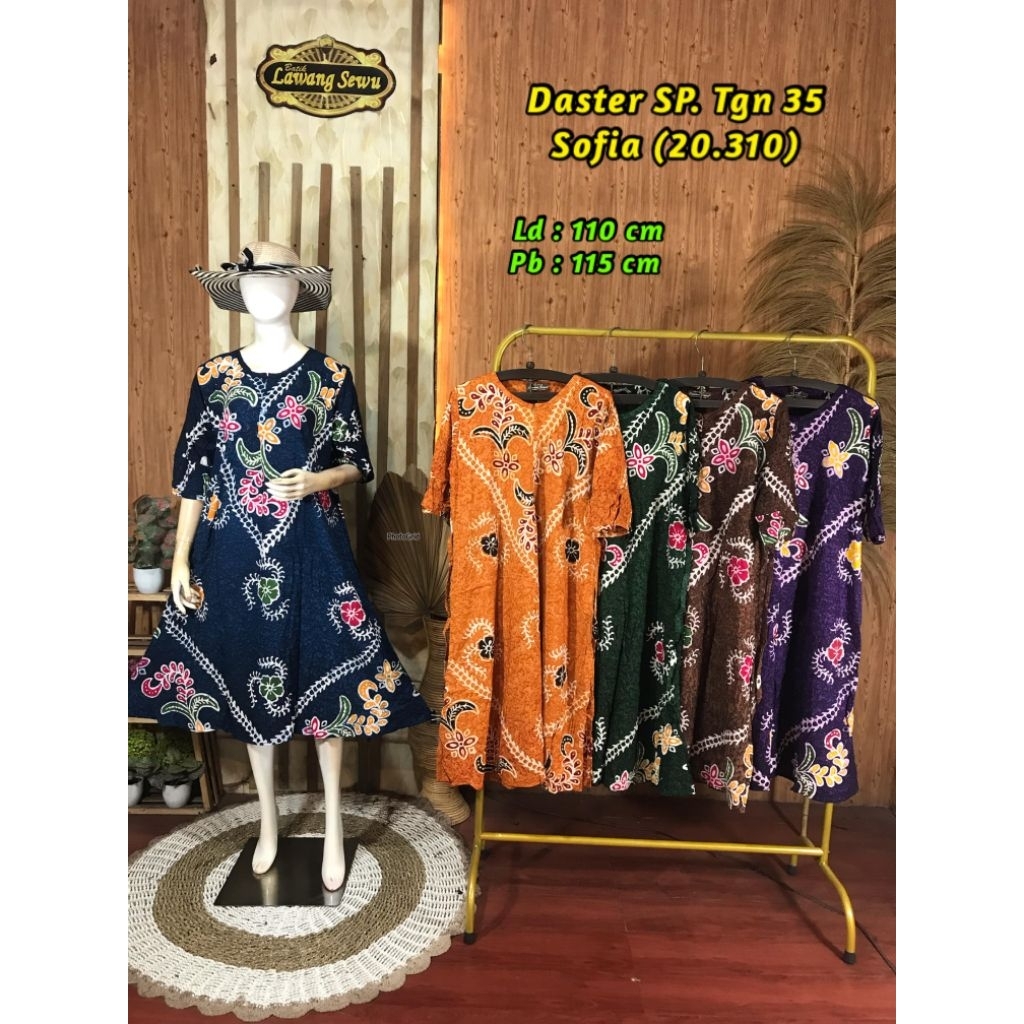 Lawang Sewu Batik Daster Sofia Semi Payung Homedress Premium Busui Original Pekalongan