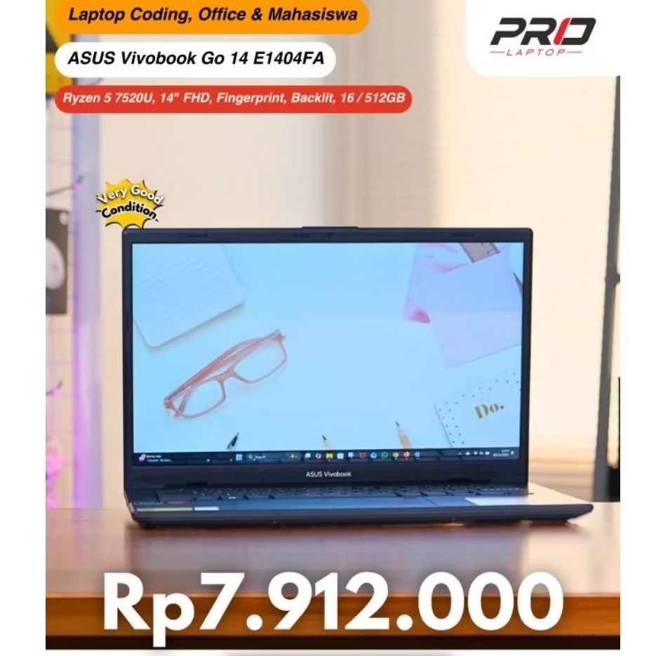 ASUS VIVOBOOK GO 14 (E1404FA) AMD RYZEN 5 7520U 16/512 14"