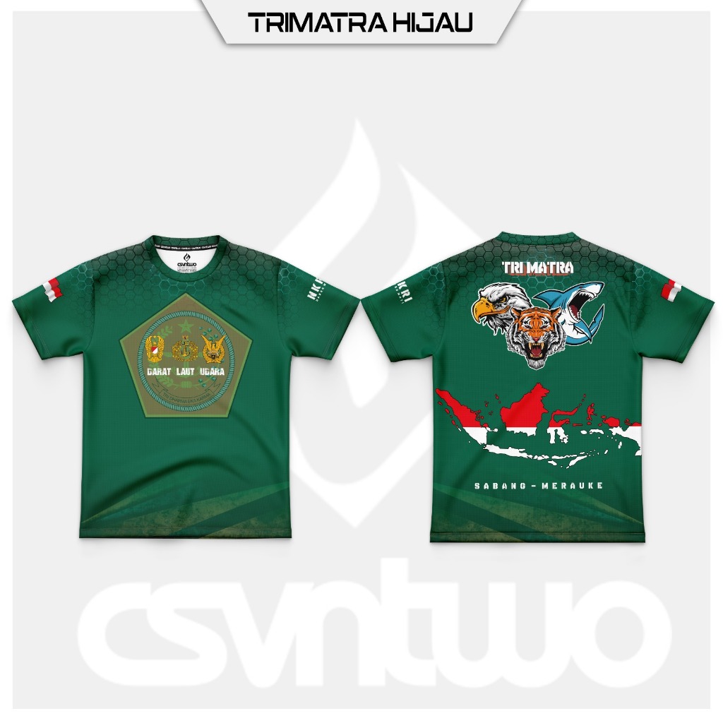 C72 JERSEY KAOS OLAHRAGA TRIMATRA FULLPRINT / KAOS JERSEY TRIMATRA HIJAU