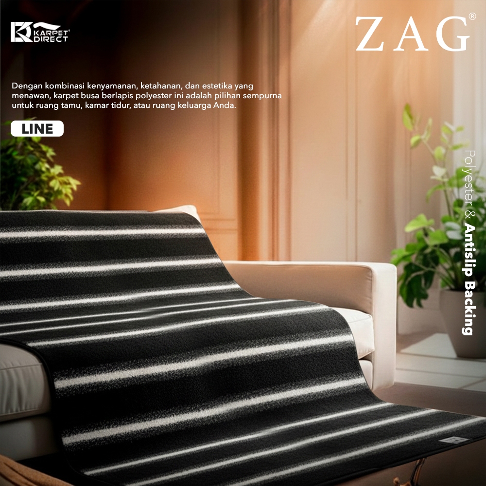 [Karpet Direct] Zag (Abu-abu) 200x280 cm - Line