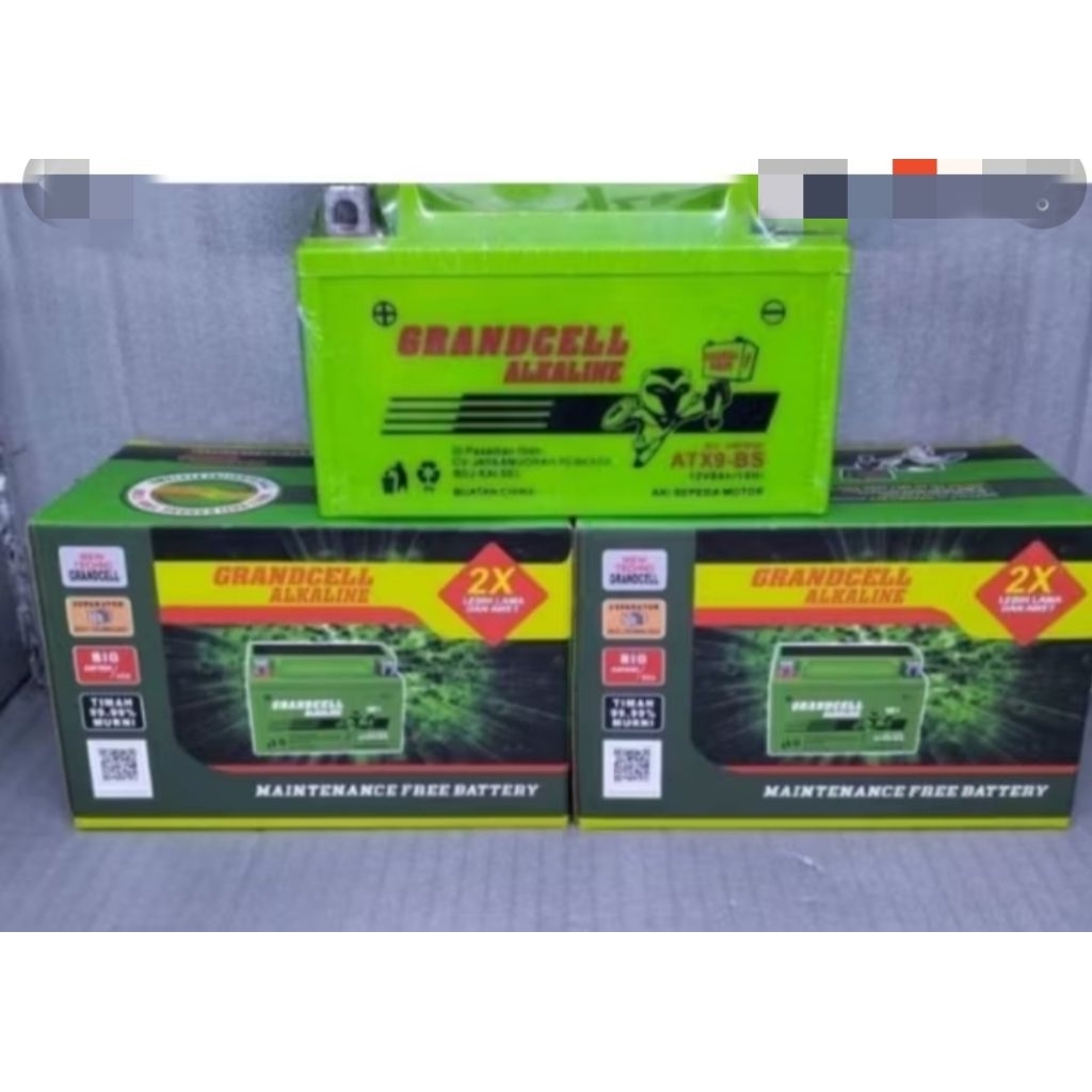 Aki Baterai ALKALINE GRANDCELL KAWASAKI NINJA 250cc