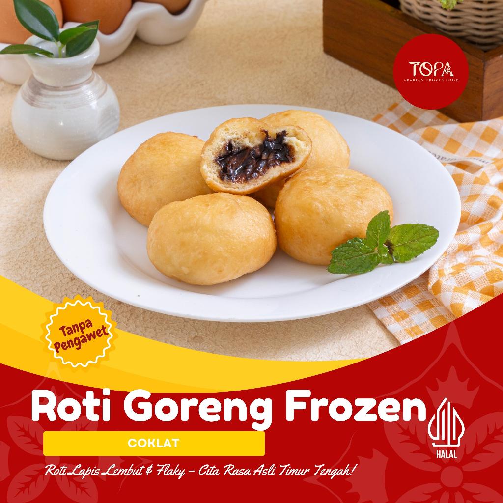 ROTI GORENG COKLAT FROZEN TOPA FOOD ISI 10 PCS | SNACK MANIS BEKU SIAP GORENG | FROZEN FOOD PRAKTIS