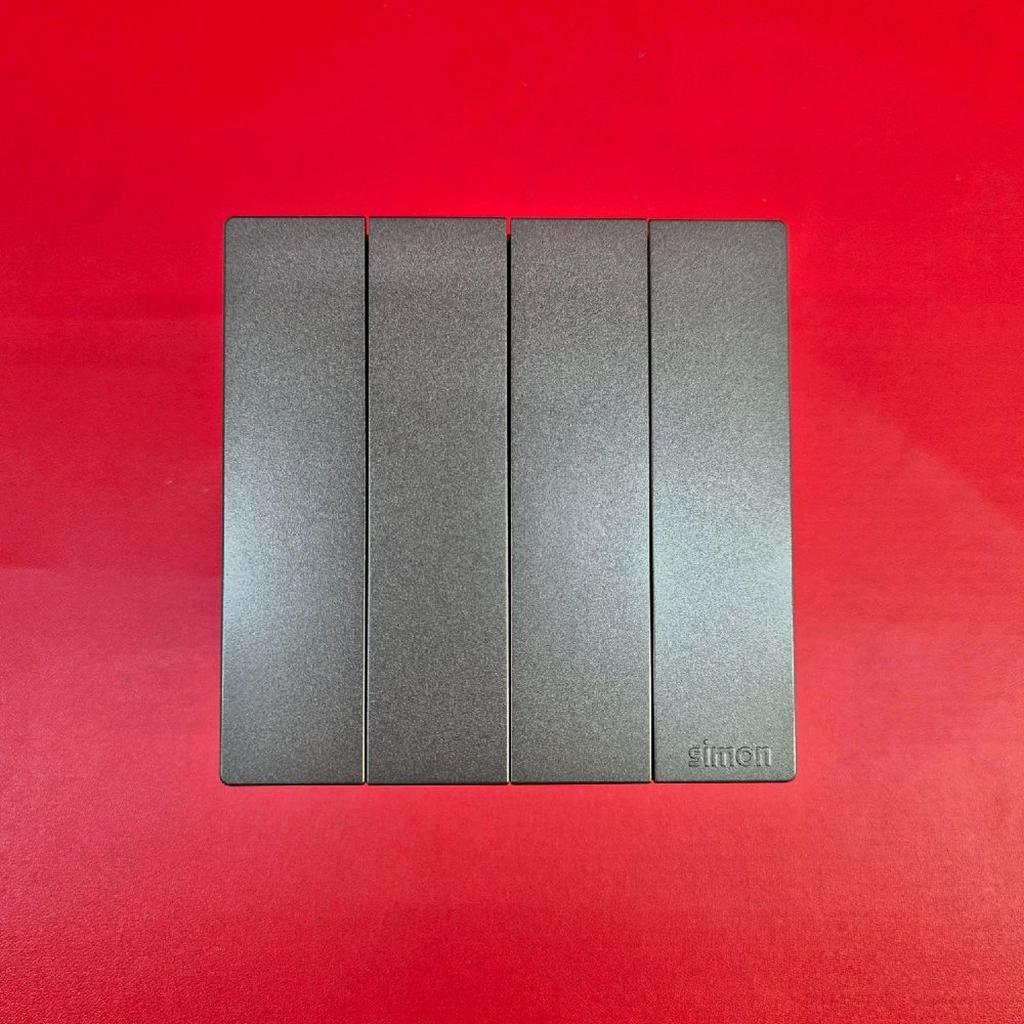 581141-61 Saklar 4 Gang 1 Way M3 Grey Simon