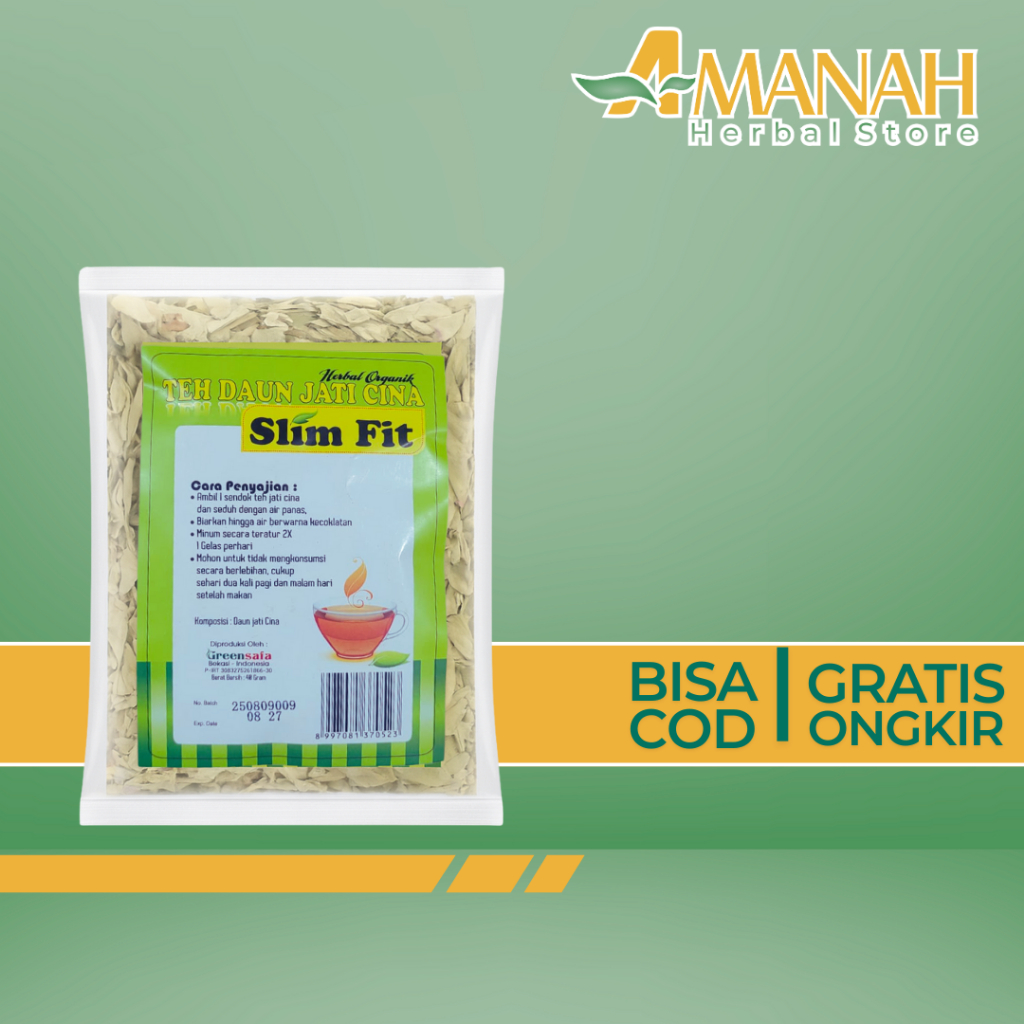 SlimFit Teh Daun Jati Cina Curah 40gr - Diet Herbal