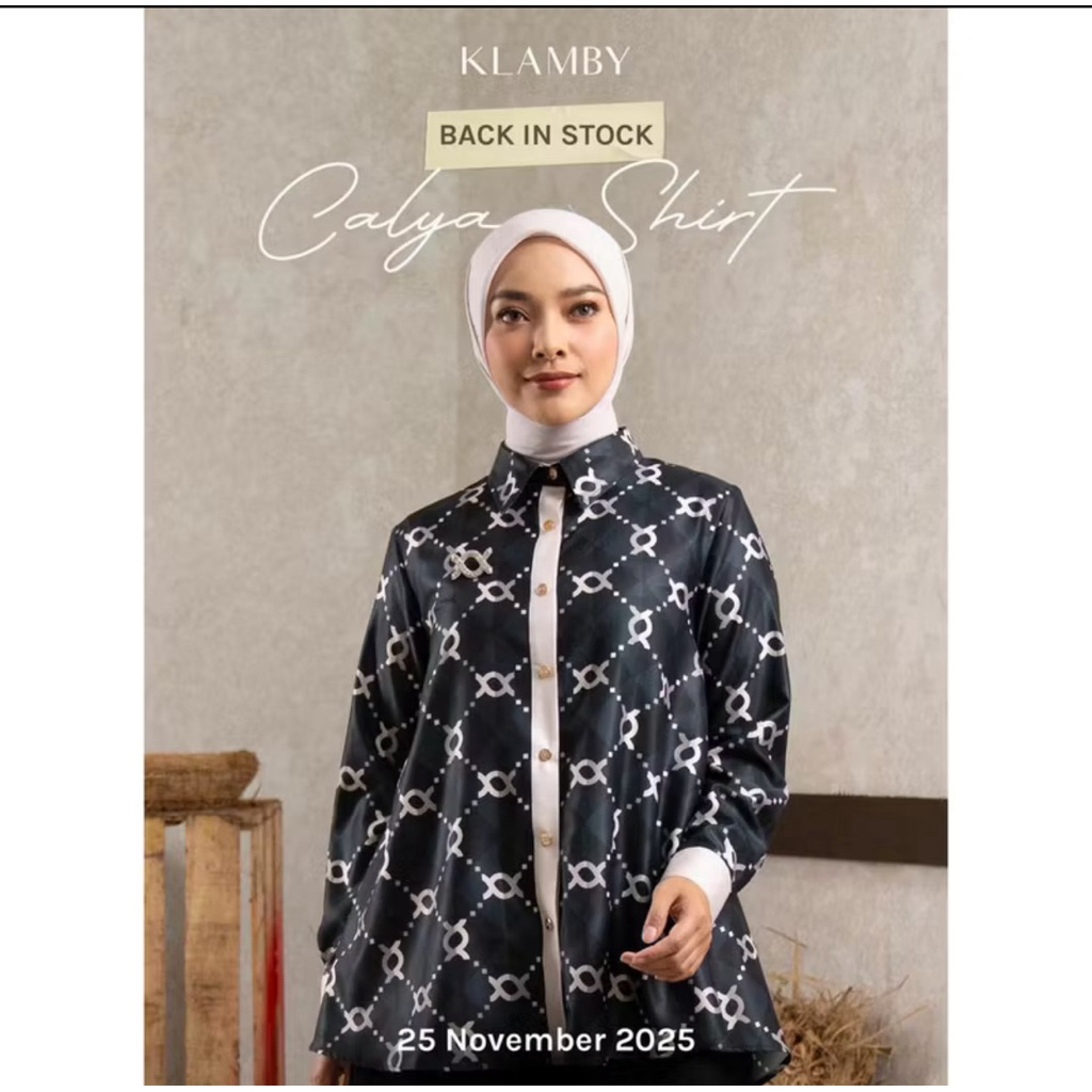 SALE CALYA SHIRT WEARING KLAMBY WARNA SABLE (HITAM)