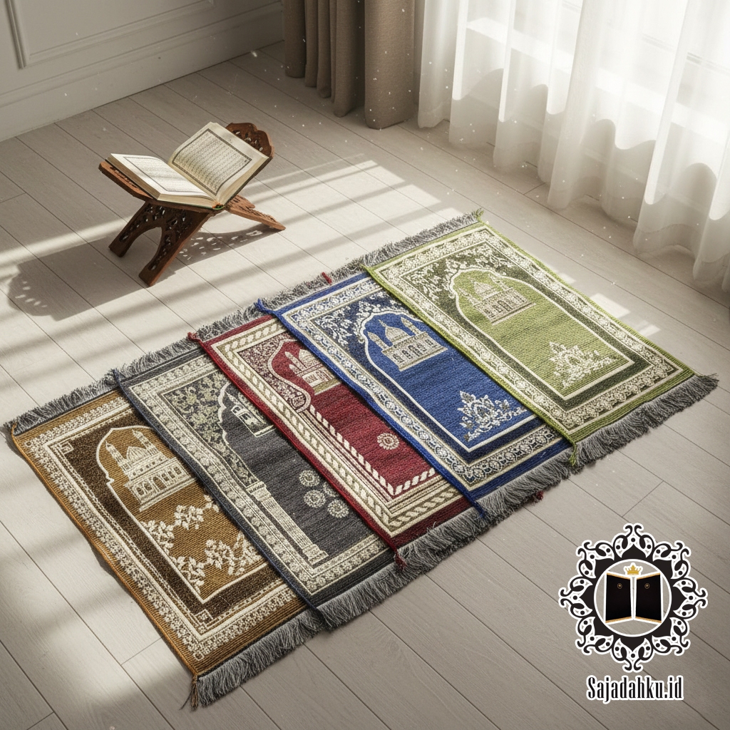 Sajadah Travel Elegan Turki Tipis Murah mini Travel Berkualitas Oleh Oleh Haji dan Umroh /Pcs