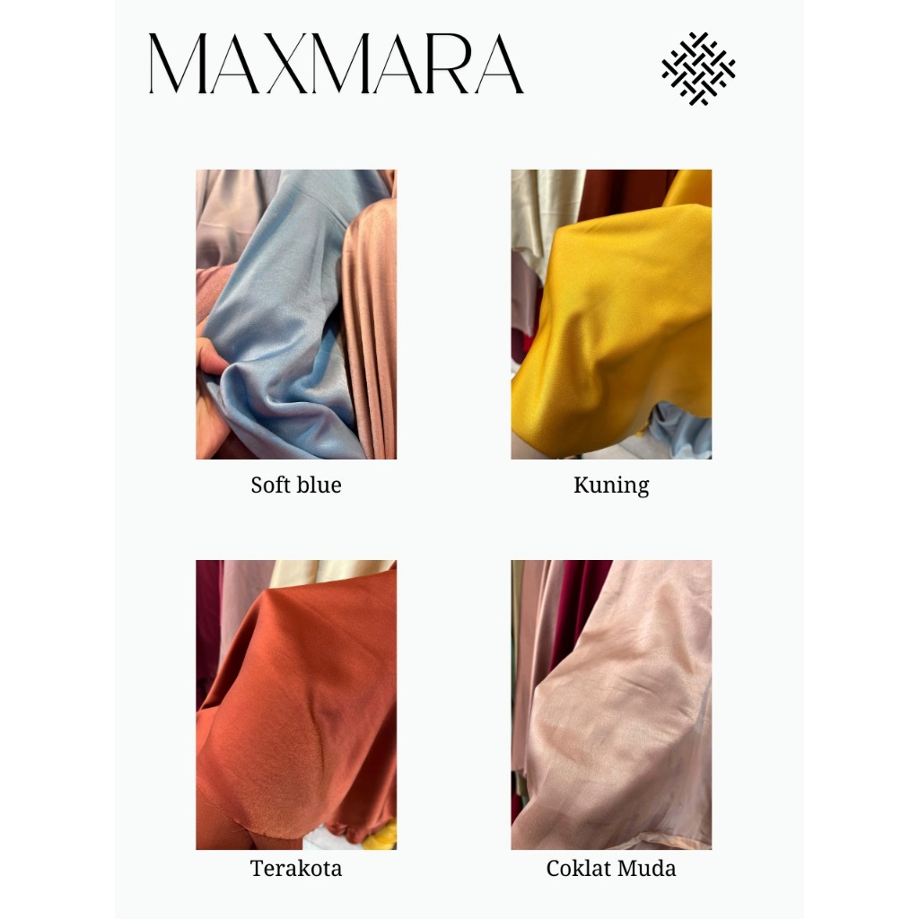 Kain Bahan Maxmara Silk / Kain Bridesmaid / Bahan Baju Dress