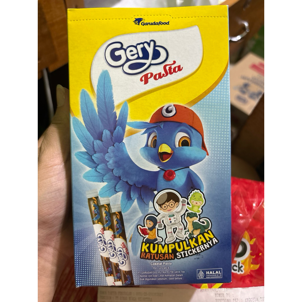 gery pasta cokelat 1box isi 20pcs (grosir)