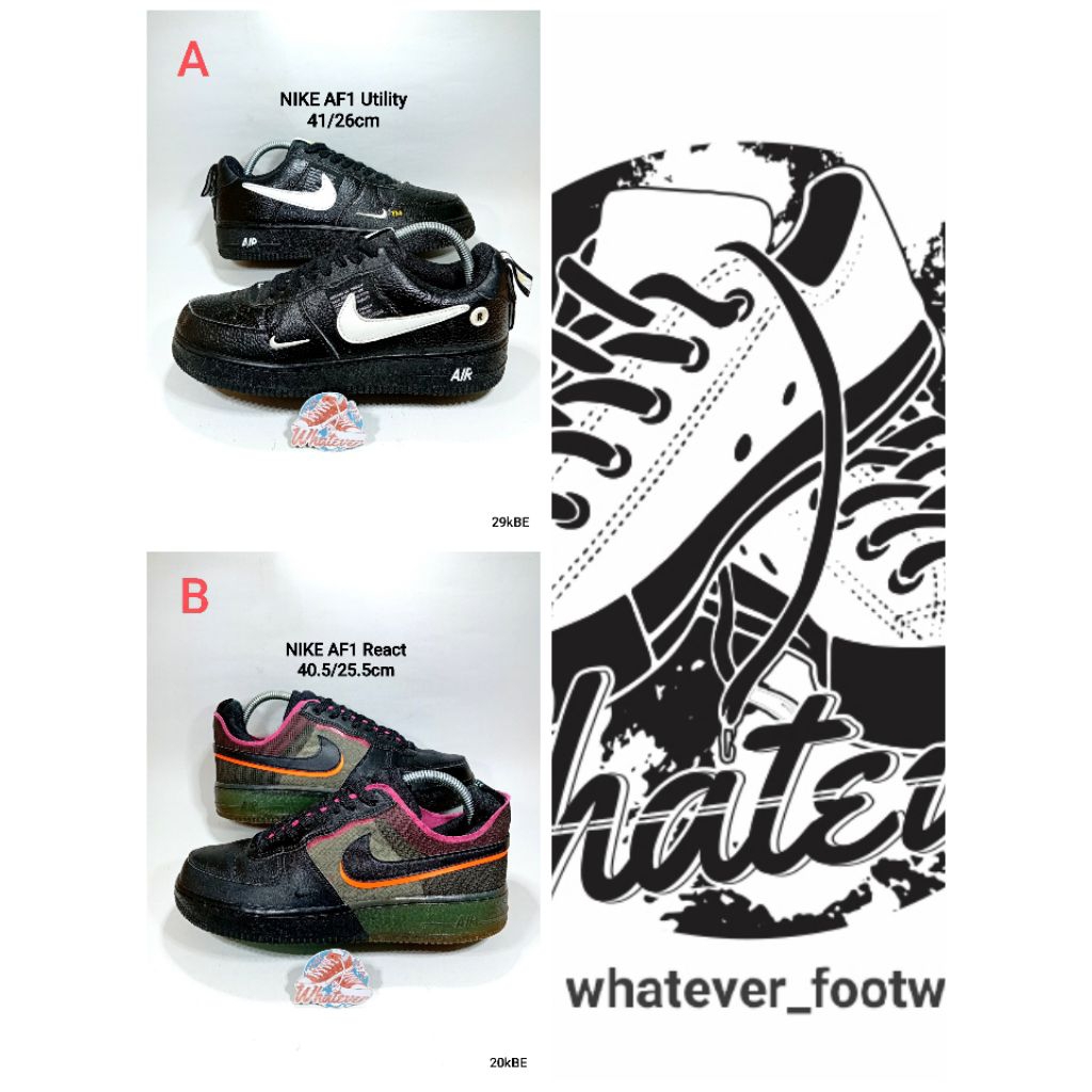 Sepatu Second AF.1xBlack