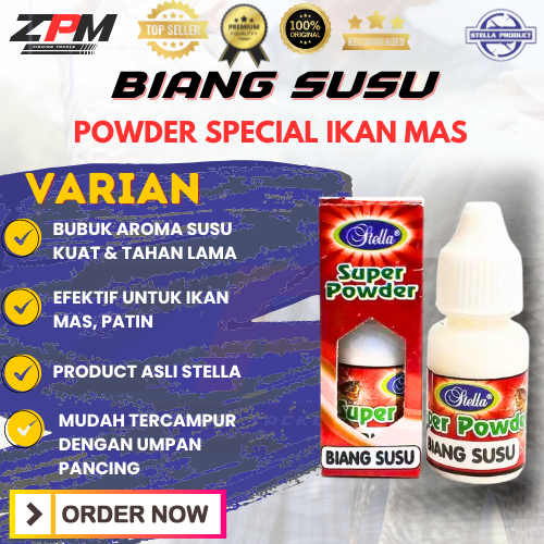Biang Susu Powder bubuk stella 30gram special umpan pancing ikan mas air tawar