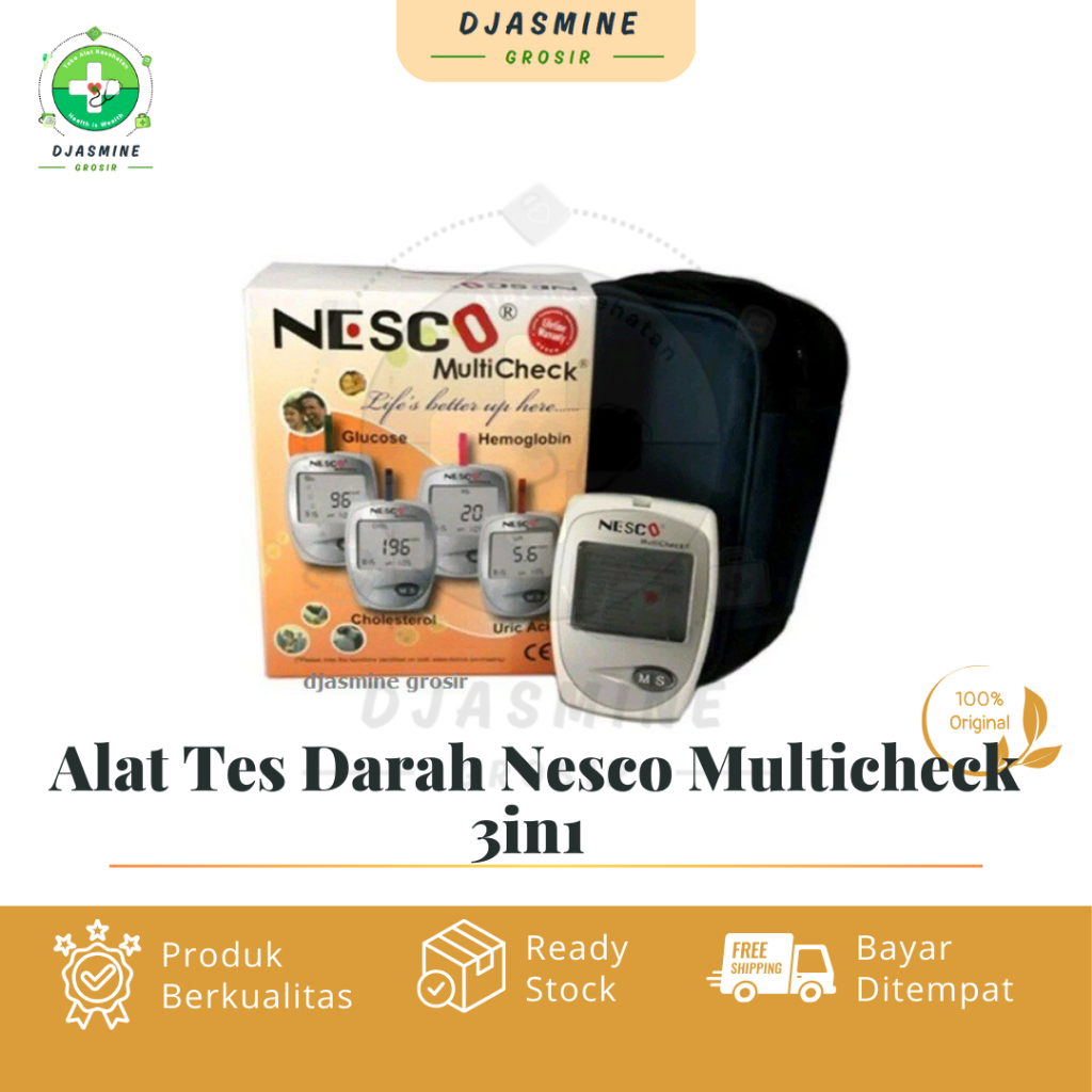 Alat Tes Darah Nesco Multicheck 3in1 (Gula Darah, Asam Urat, Kolesterol)