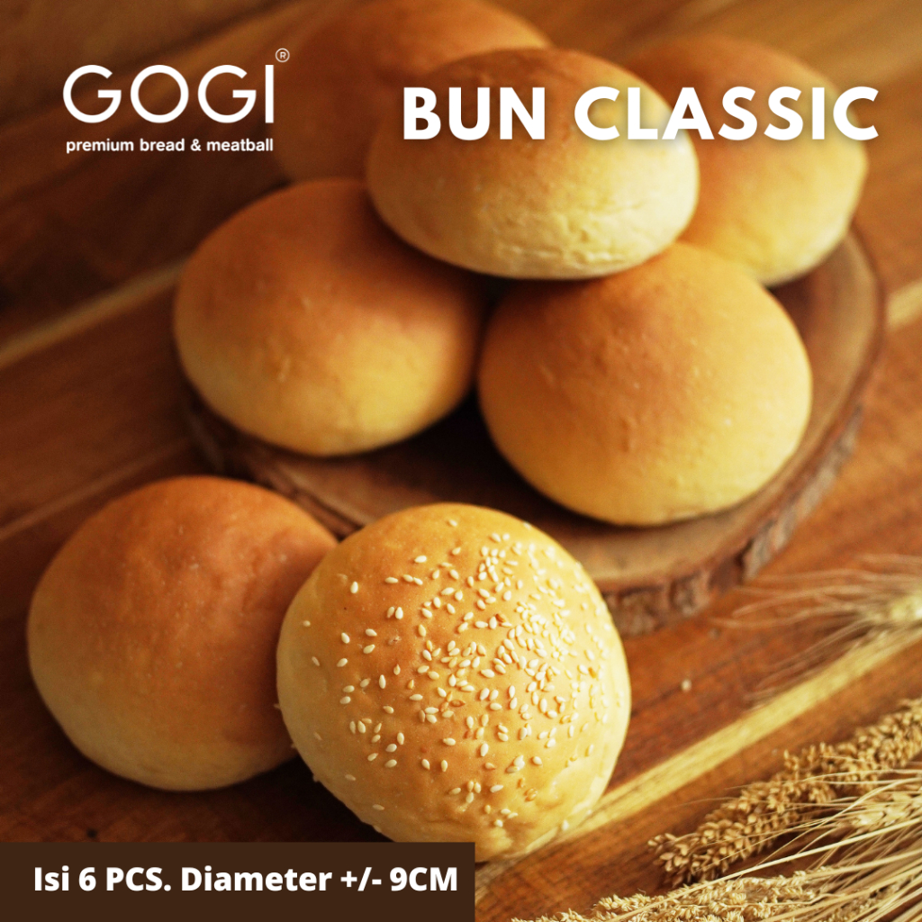 Roti Bun Classic Isi 6 Pcs / Roti Bun Burger / Burger Bun 6 Pcs