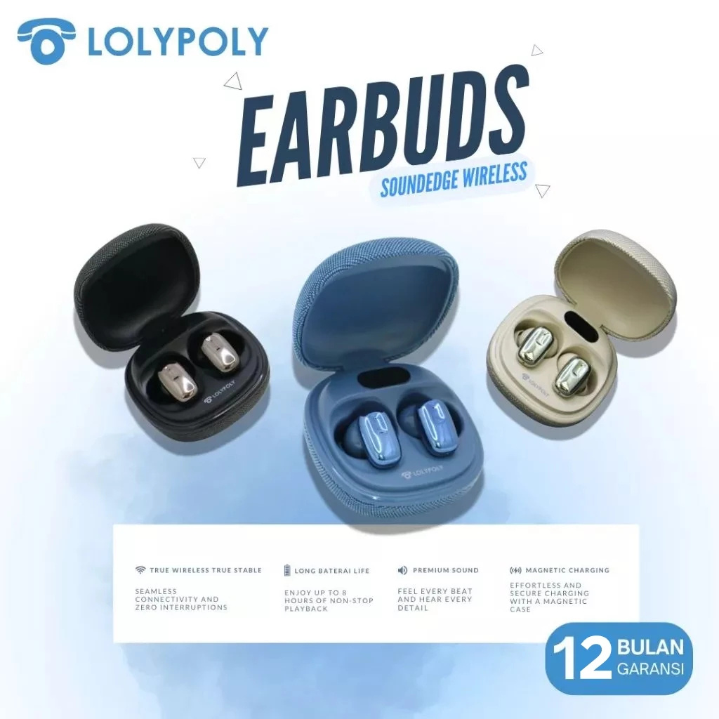 LOLYPOLY SoundEdge Earphone Wireless Earbuds TWS | Carbon Fiber Edition | Black