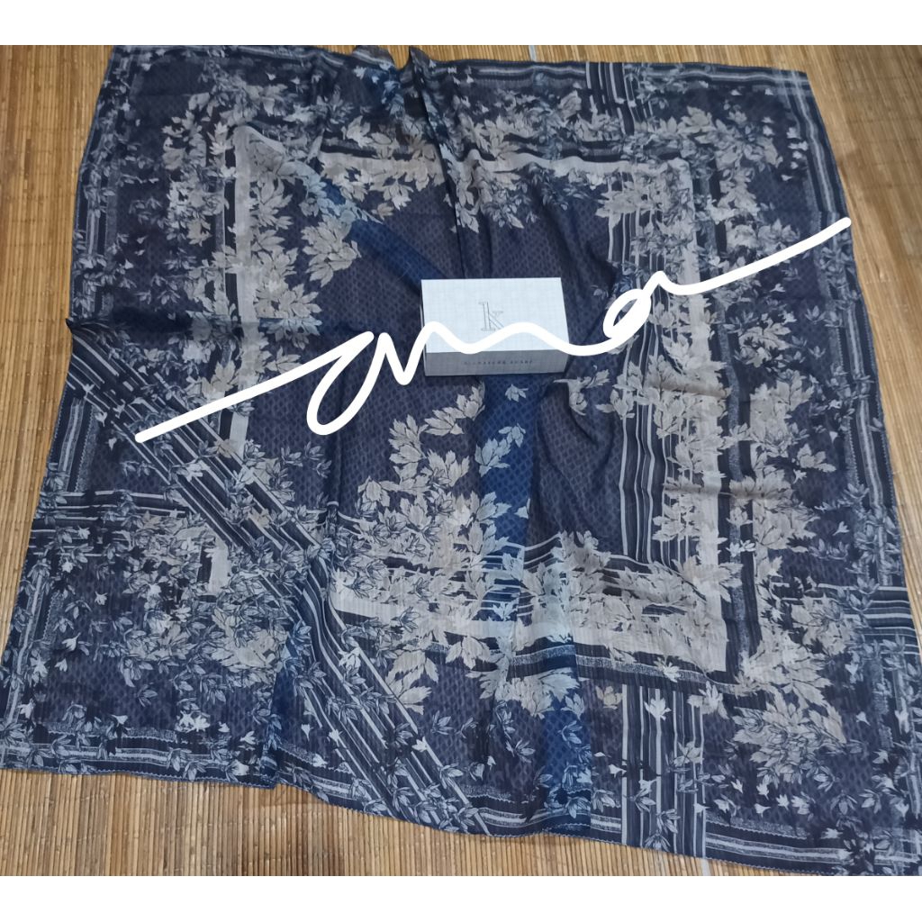 SALE. KAMI ORVA RAYA SIGNATURE SCARF - SLATE