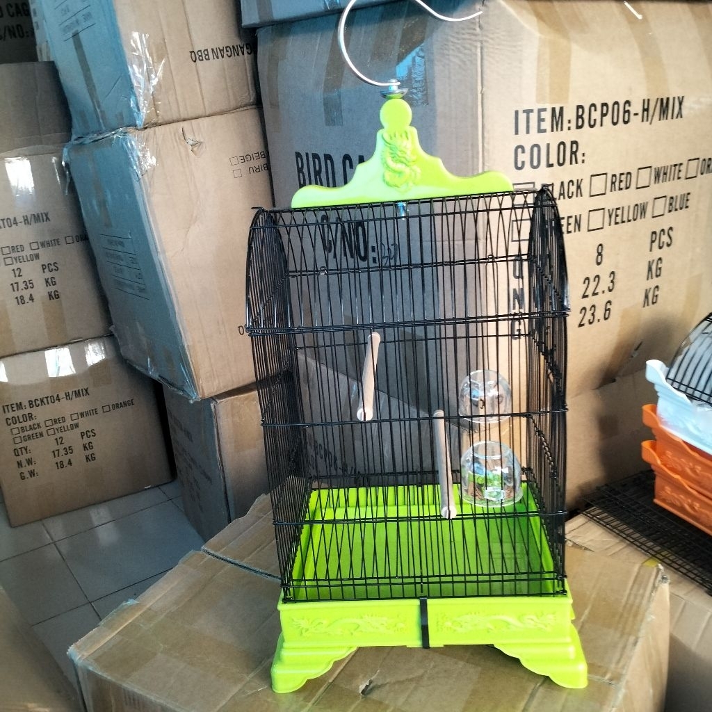 PAKET MURAH ( ISI 2 PCS) SANGKAR KANDANG BURUNG BESI KOTAK F1 BURCIL UKURAN 22X27X60