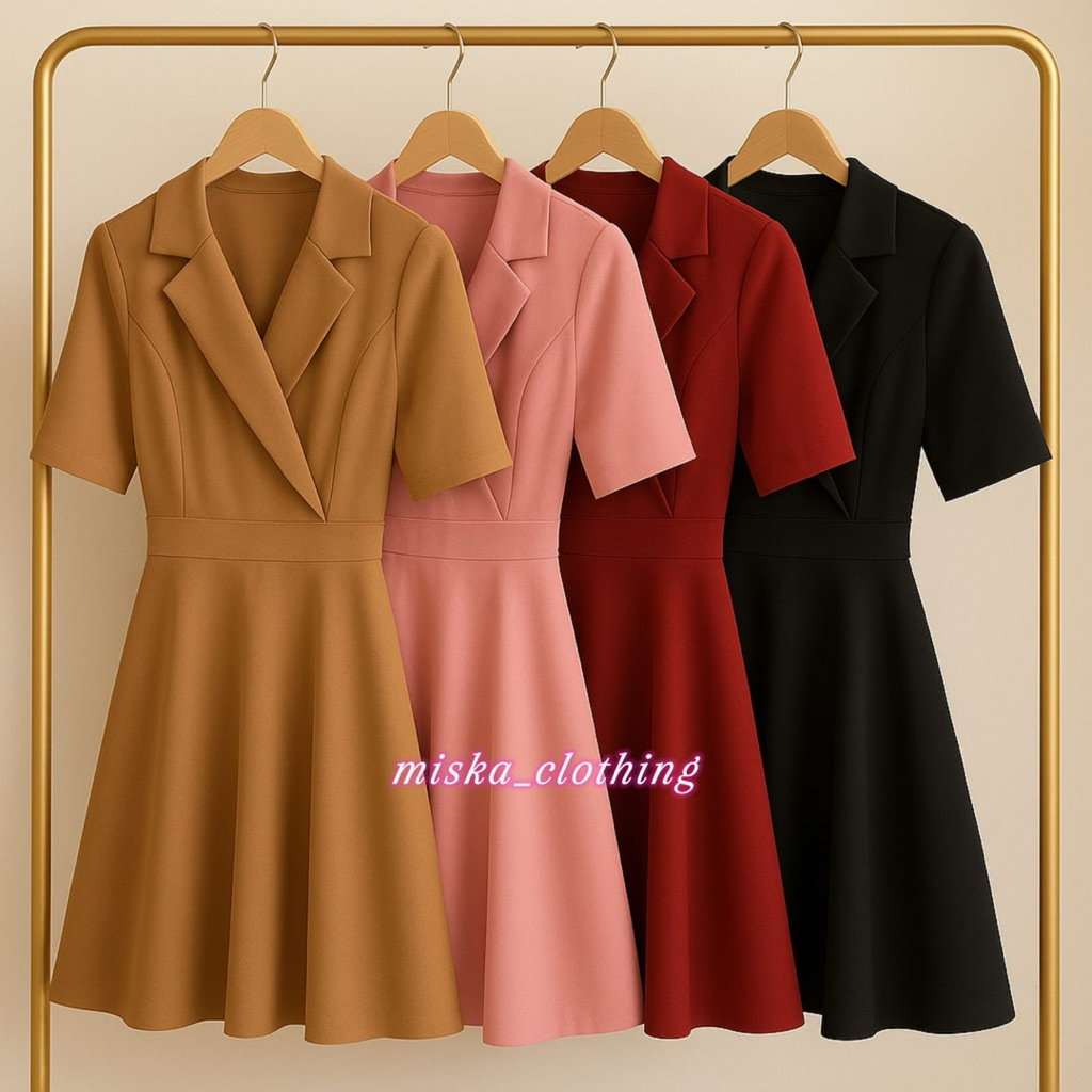 [MC] ~ sadona dress korea wanita model pita belakang / Dres Natal Lebaran / Dres Kekinian