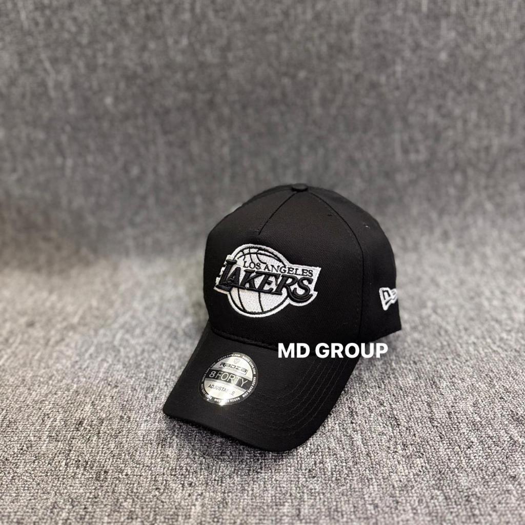 Topi Baseball Distro Lakers Bordir Premium Adjustable Hitam Putih