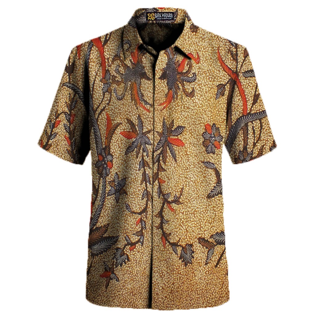 Kemeja Batik Tulis Madura Baju Batik Pria Lengan Pendek F899