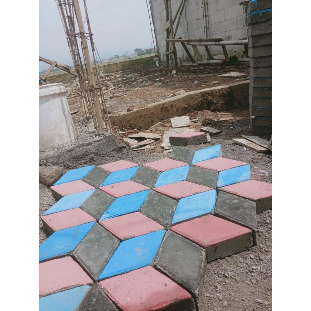 paving block 3D bisa request warna