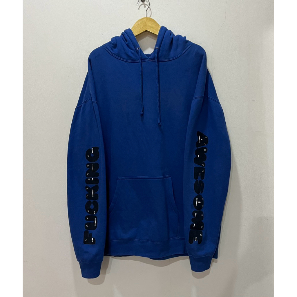 Pullover Hoodie FUCKING AWESOME TEETH Graphic Spellout Birel