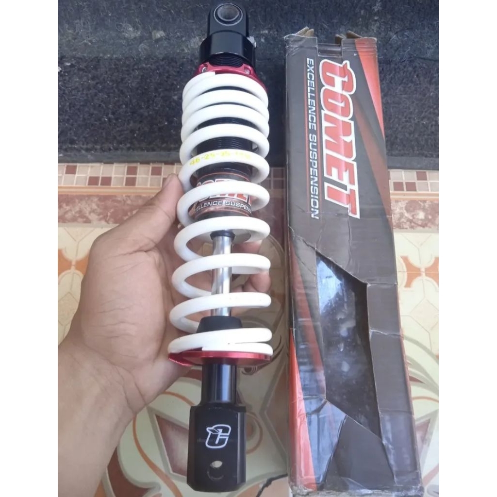 Shock original Comet Gen 1 full CNC & gas nitrogen fungsi Uk 300mm for matic mio Fino soul beat Scoo