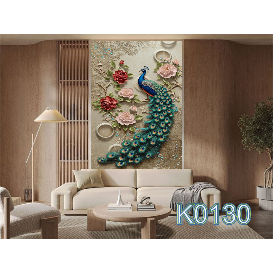 Terlaris Wallpaper Burung Merak - Stiker Burung Merak Paling Di Cari - Hiasan Dinding Burung Merak