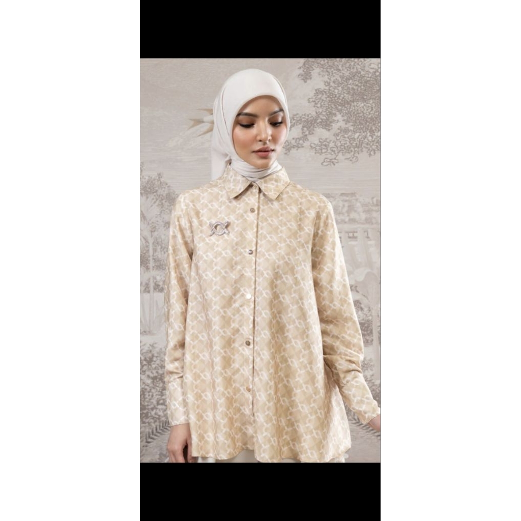 Wearing Klamby Monogram Pleated Shirt