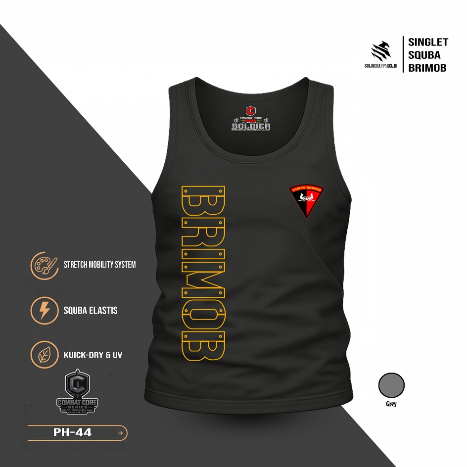 SINGLET GYM BRIMOB PRIA – COMBAT CORE SERIES