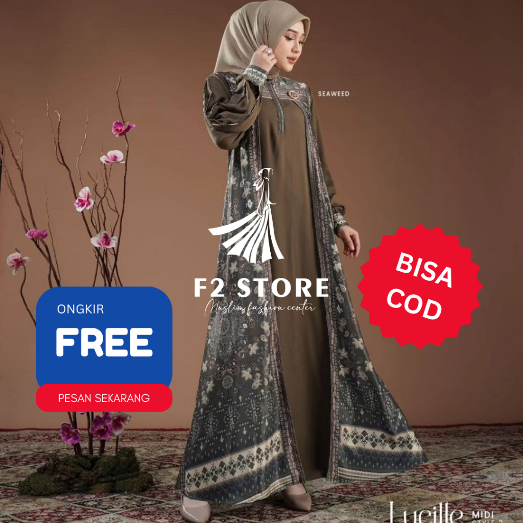 BUSANA MUSLIM SARIMBIT COUPLE NADHEERA LUXURY ORIGINAL - LUCILLE MIDI DRESS STYLE 2