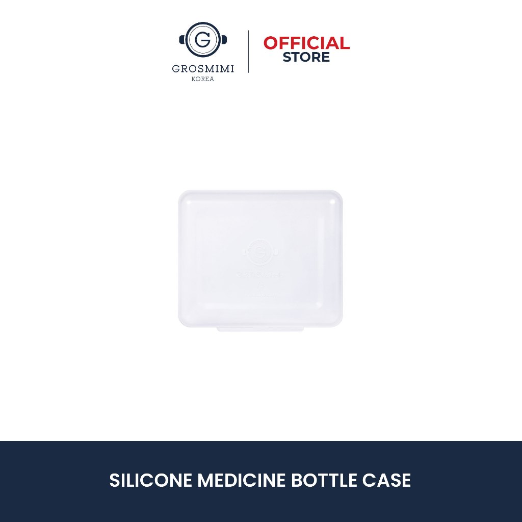 Grosmimi Silicone Medicine Bottle Case/ Kotak untuk Botol Silikon untuk Pemberian Obat, Kotak Empeng