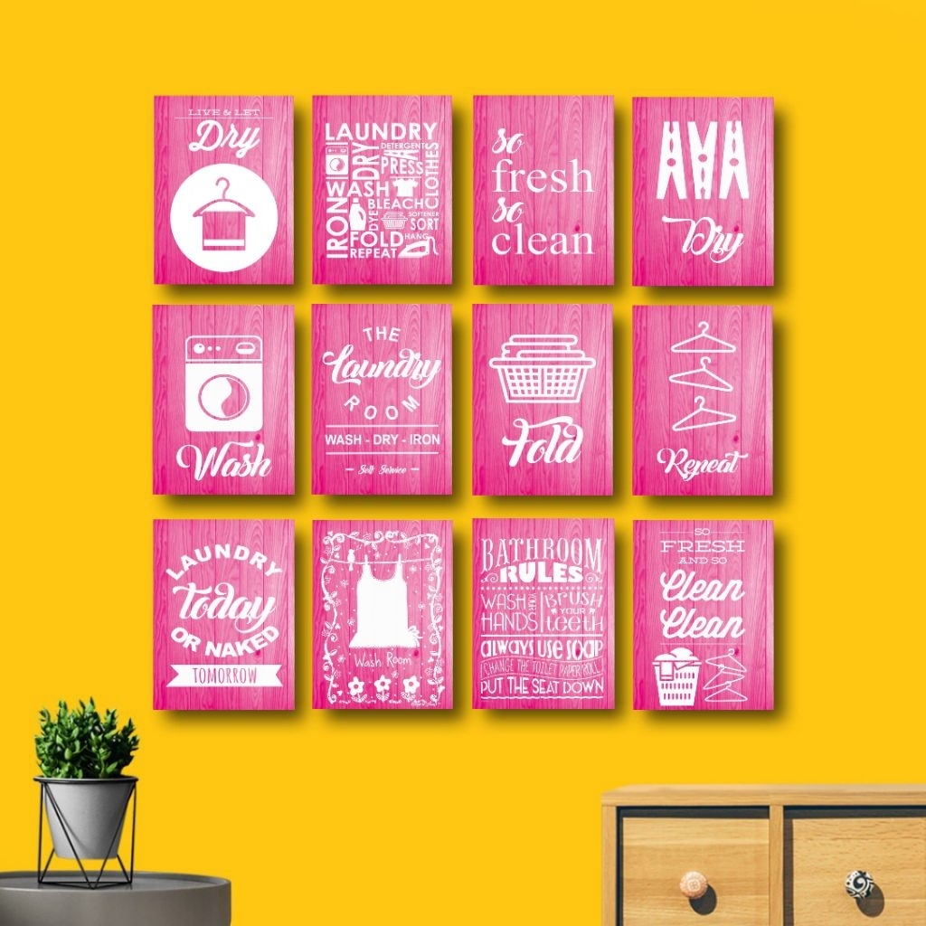 Pajangan dinding dapur dekorasi rumah poster hiasan dinding laundry room