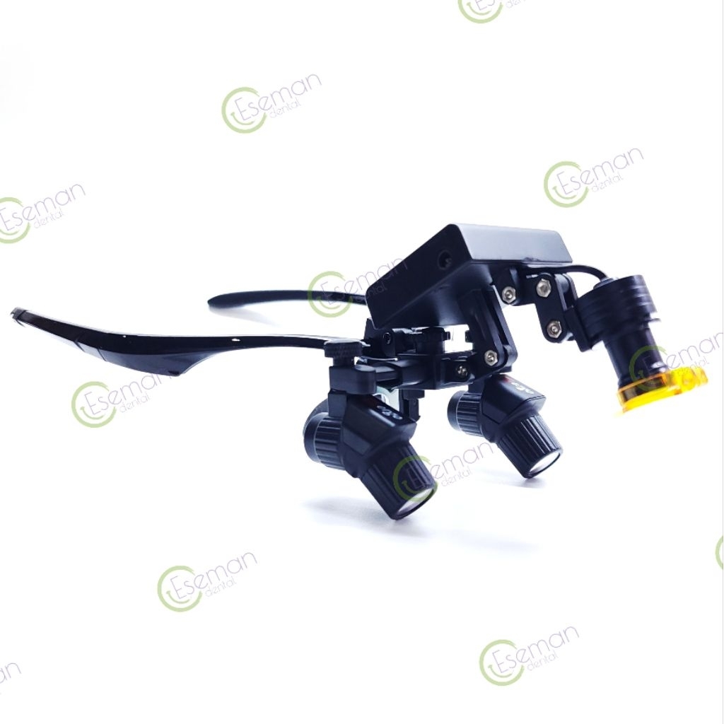 Dental Ergo Tilt Lens Loupe 4x 5x 450mm Loupe Lensa Prismatic Bersudut Kacamata Lup Pembesar Dokter 