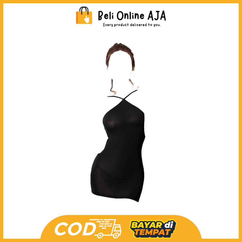 BOA Dress Gaun Lingerie Press Body Sexy Model Babydoll (Tanpa CD) Dengan Tali Silang Spaghetti Pungg