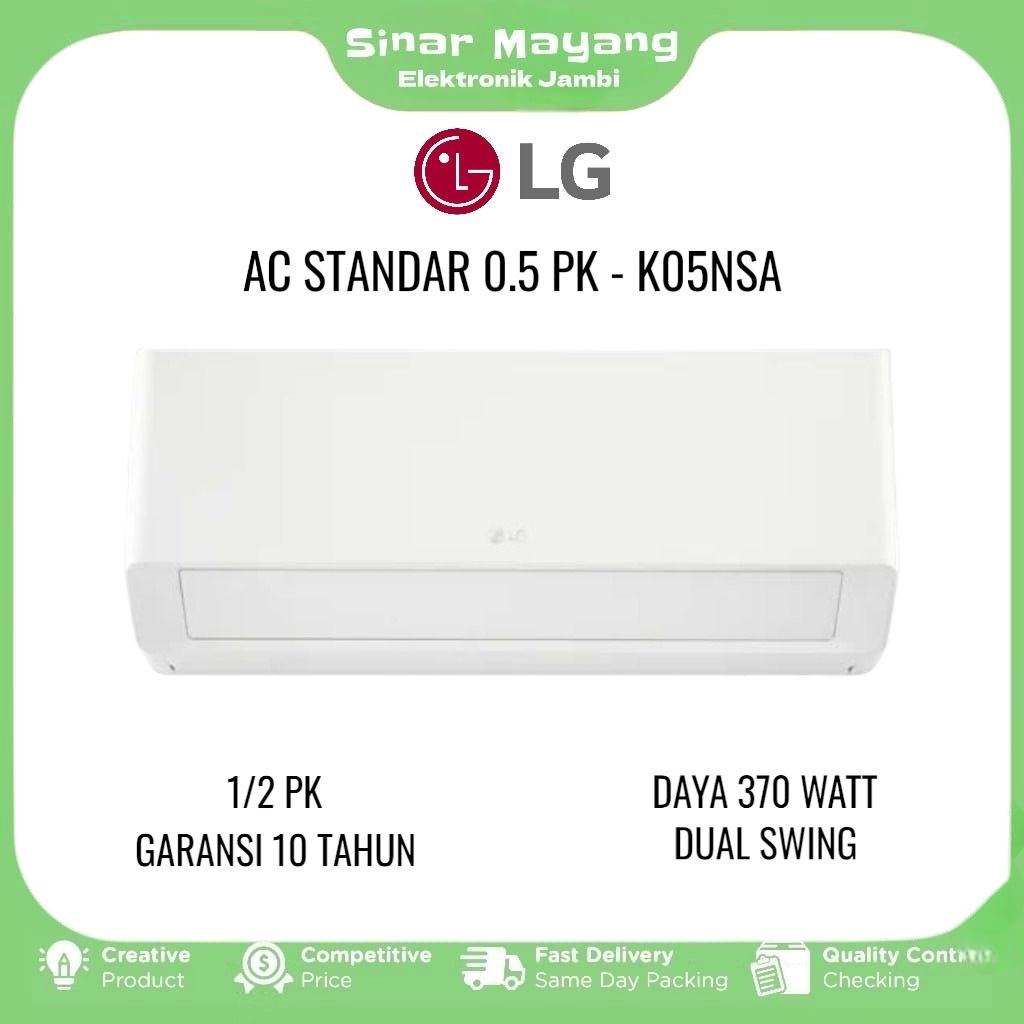 AC LG K05NSA/ AC Standar 1/2 PK New Hercules LG/ Garansi Resmi LG
