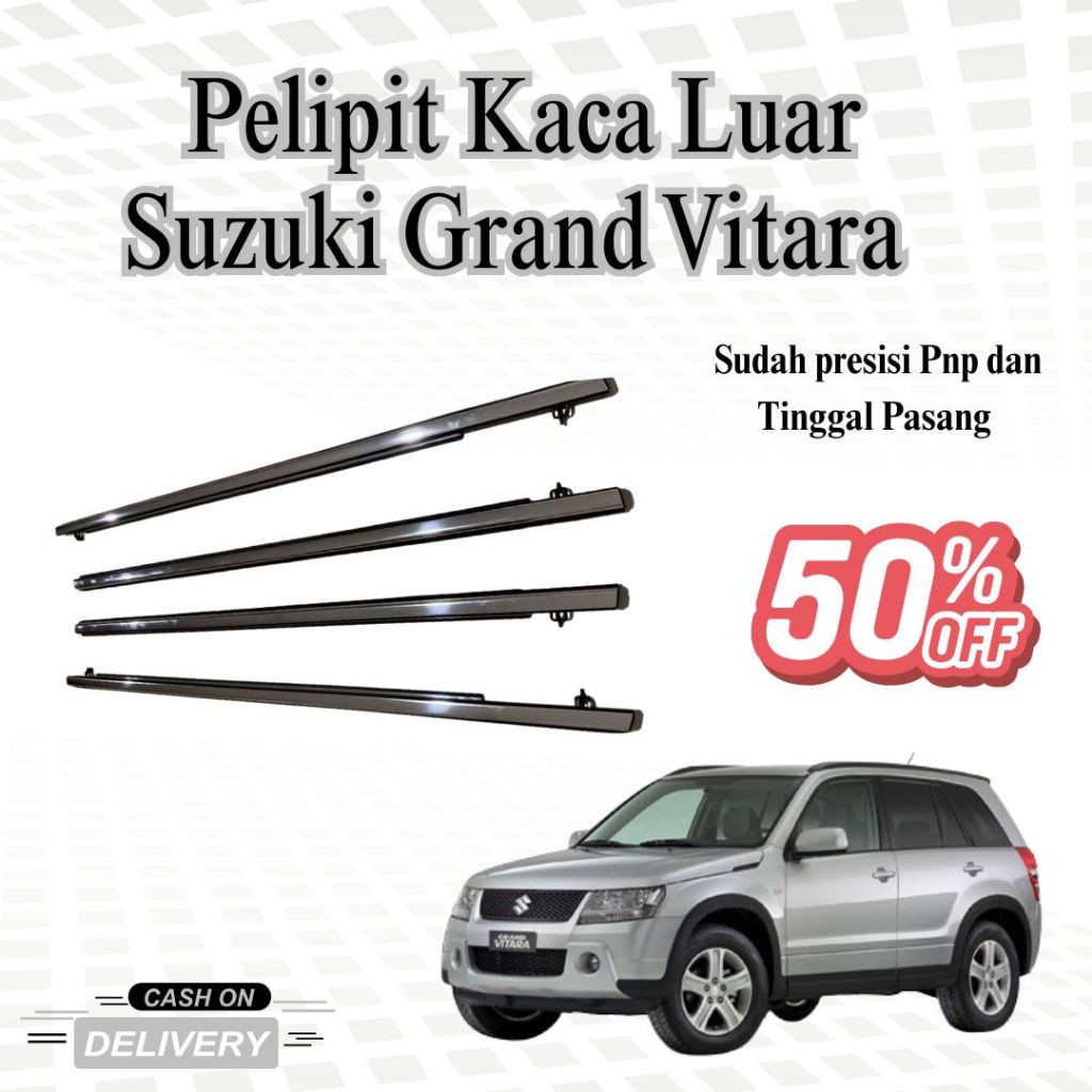 Pelipit Kaca Luar Suzuki Grand Vitara – Karet Lis Kaca Luar Pintu Mobil