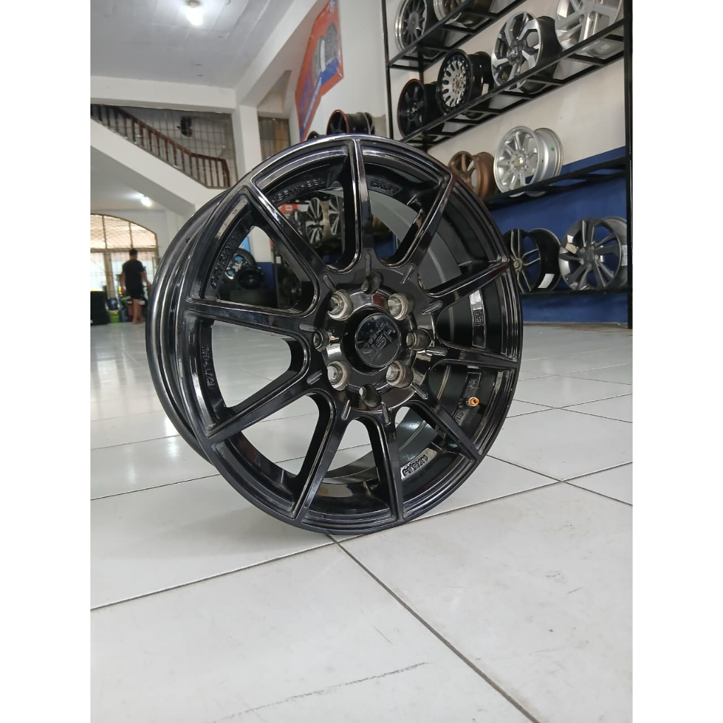 VELG MOBIL SEKEN HSR RING 14 LEBAR 5.5 | PELEK MOBIL SEKEN XENIA/SIGRA/AGYA/AYLA HSR R14X5.5 BLACK
