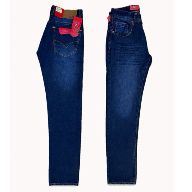 HUGO GLASS Celana Jeans Pria Standar Celana Panjang Cowok