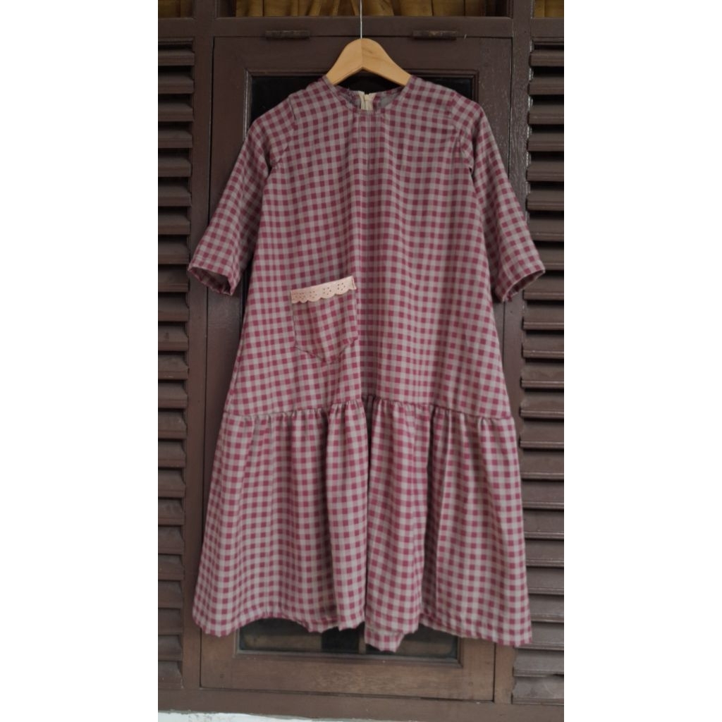 gamis anak kotak-kotak