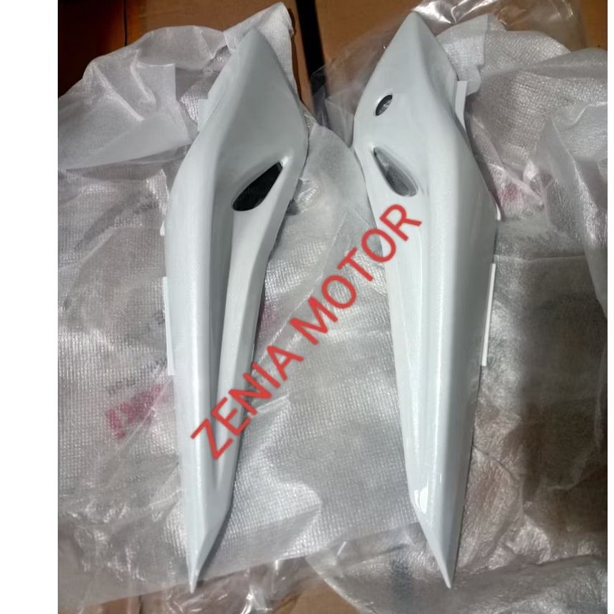 COVER BODI BODY BELAKANG SET KANAN KIRI PUTIH POLOS NINJA RR NEW 150 ORIGINAL KAWASAKI