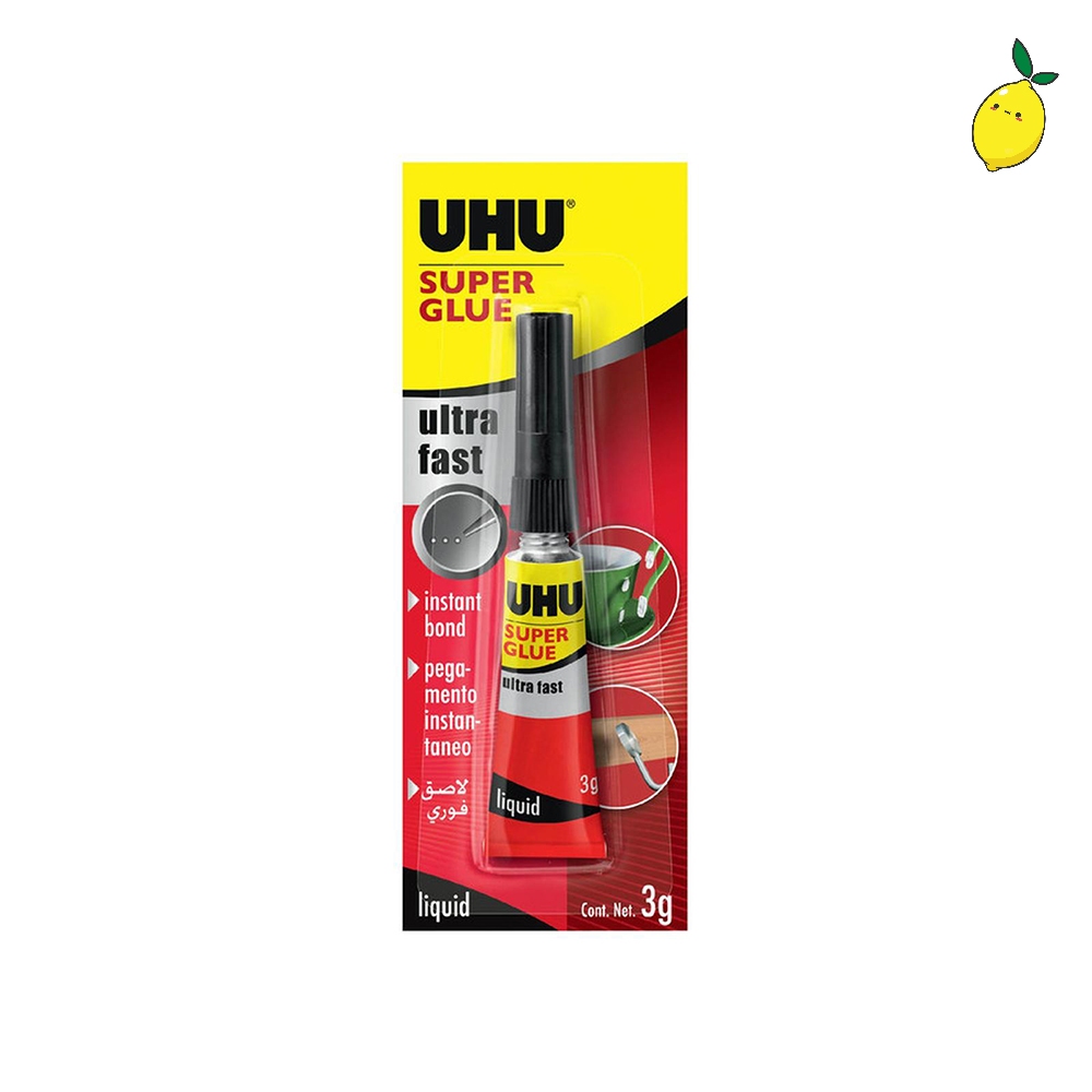 Lem Super / UHU Super Glue Jumbo Card 3 gr
