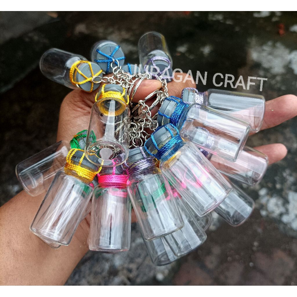 GANTUNGAN KUNCI BOTOL TANPA ISI KAPAL BUNGA