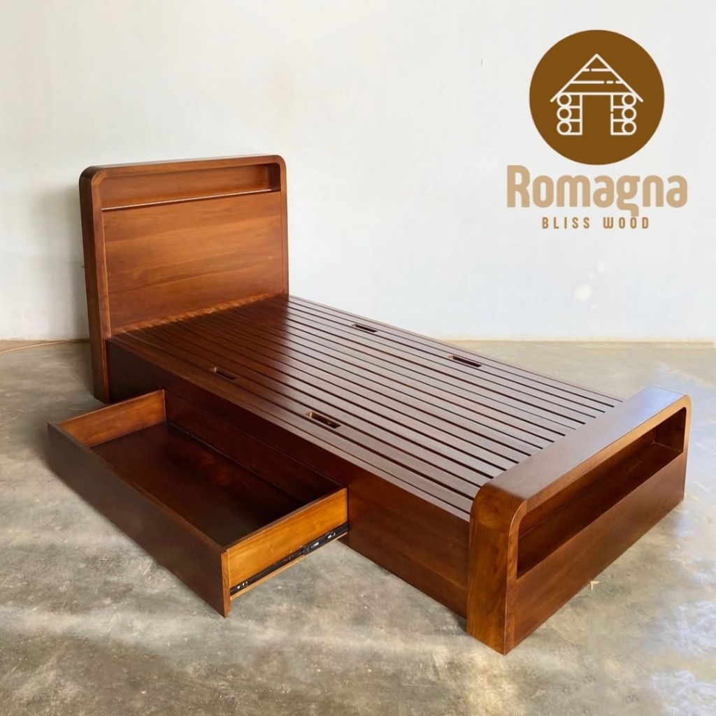 dipan minimalis kayu jati dipan laci dipan 120 x 200