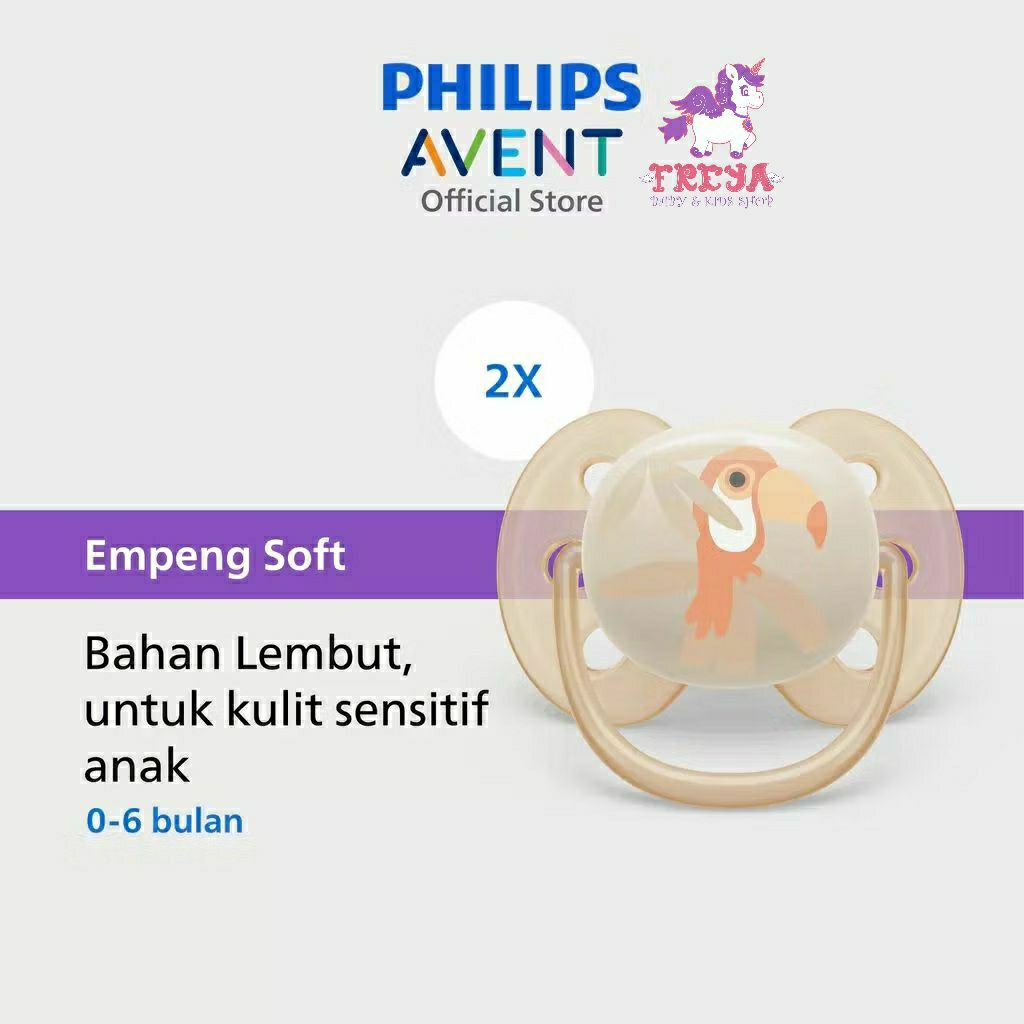 Philips Avent - Soft Pacifier For Sensitive Skin | Empeng Bayi (0-6 bulan)