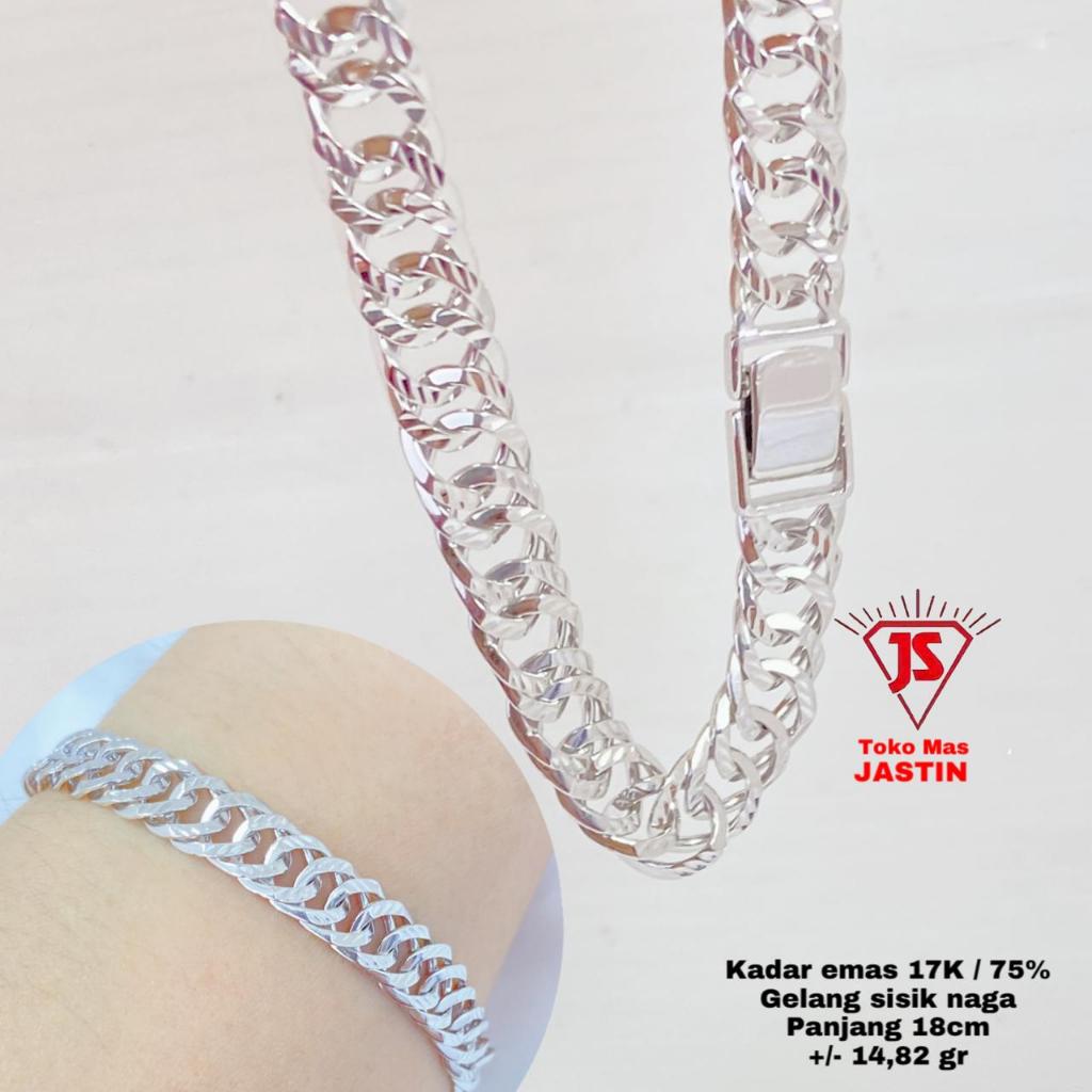 gelang new sisik naga kadar 17k/750