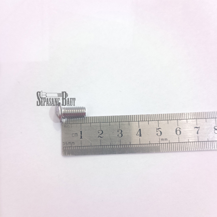 M6 x 12 Baut Button L Stainless 304 M6x12